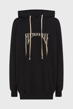 RICK OWENS PORTERVILLE HOODIE BLACK LABSTORE LONDON