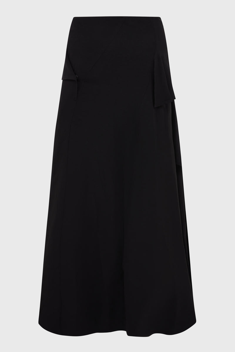 B DRAPED HIGH-WAIST SKIRT