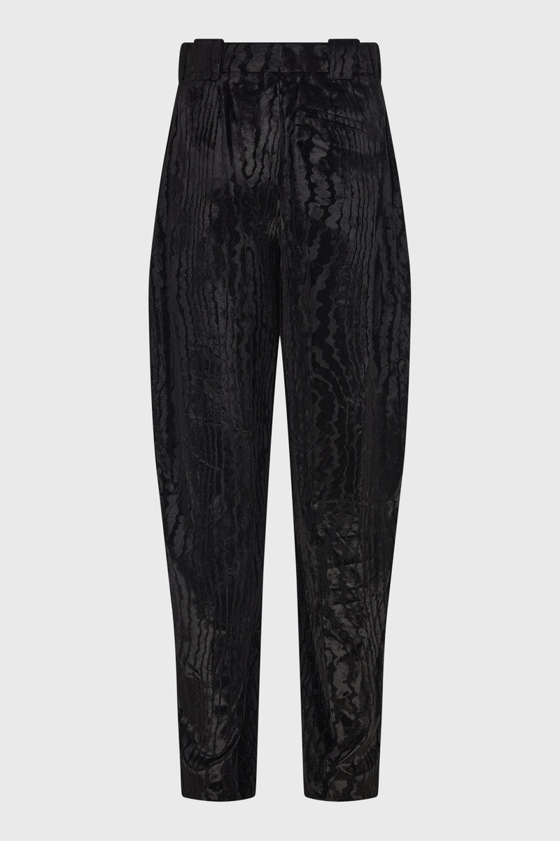 MOIRÉ VELVET TROUSERS