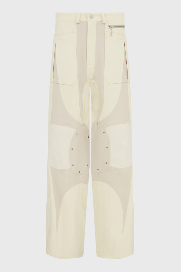 TECHNICAL FABRIC CARGO PANTS OFF WHITE