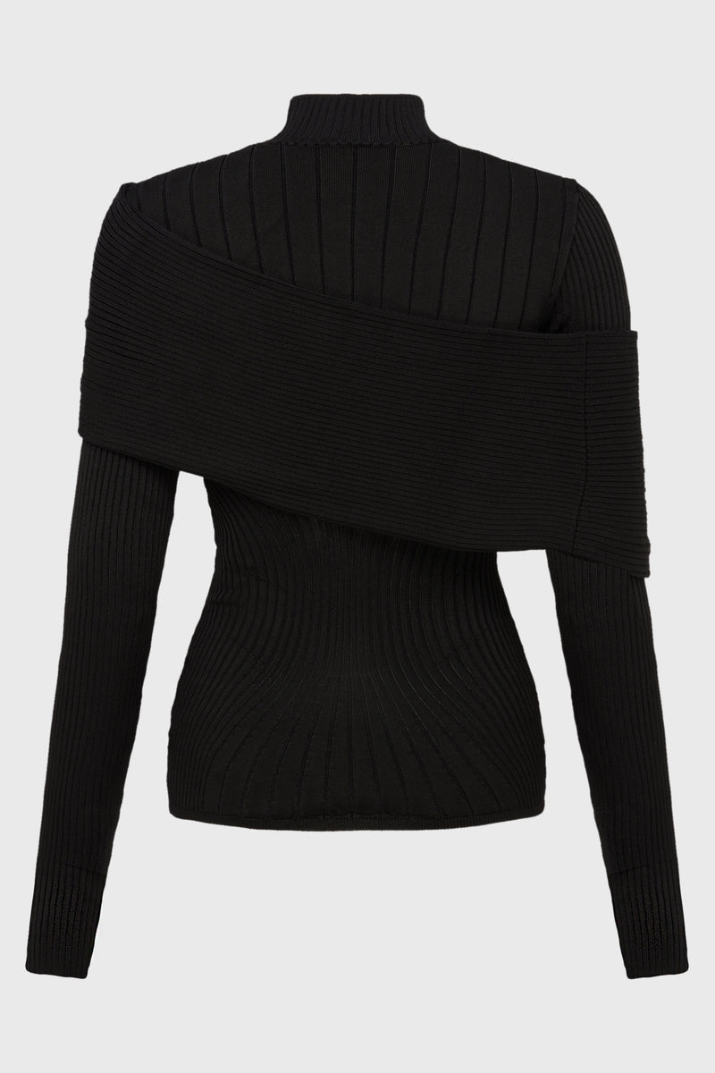 HIGHNECK SCULPTING KNIT TOP