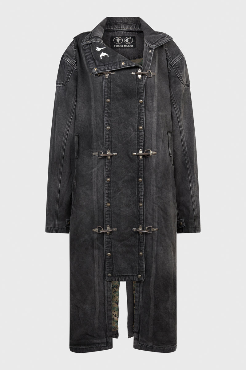 BIO SOLDIER DENIM TRENCH COAT