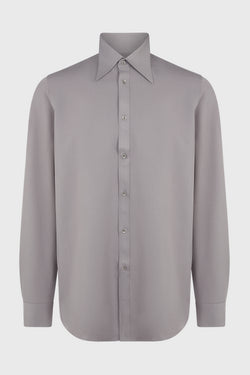 GREY WING COLLAR SHIRT