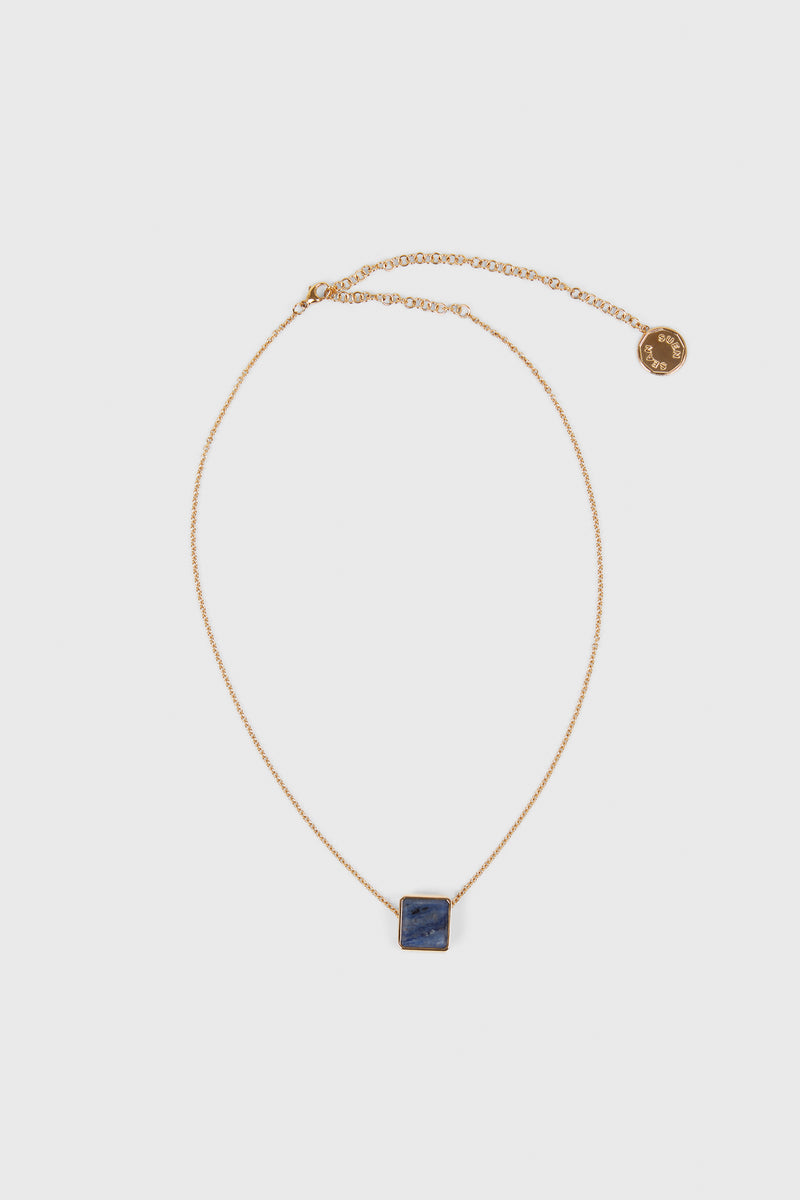 BLUE SQUARE PENDANT