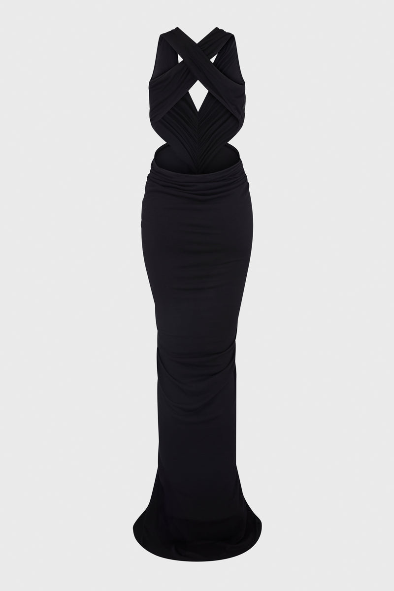 POPPY GOWN BLACK