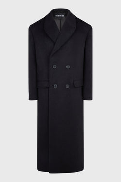 DOUBLE BREASTED COAT WITH DROPPED SHOULDERS