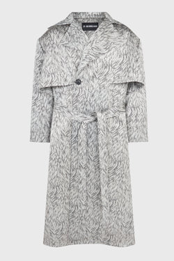 TRENCH CAPE IN FUR JACQUARD