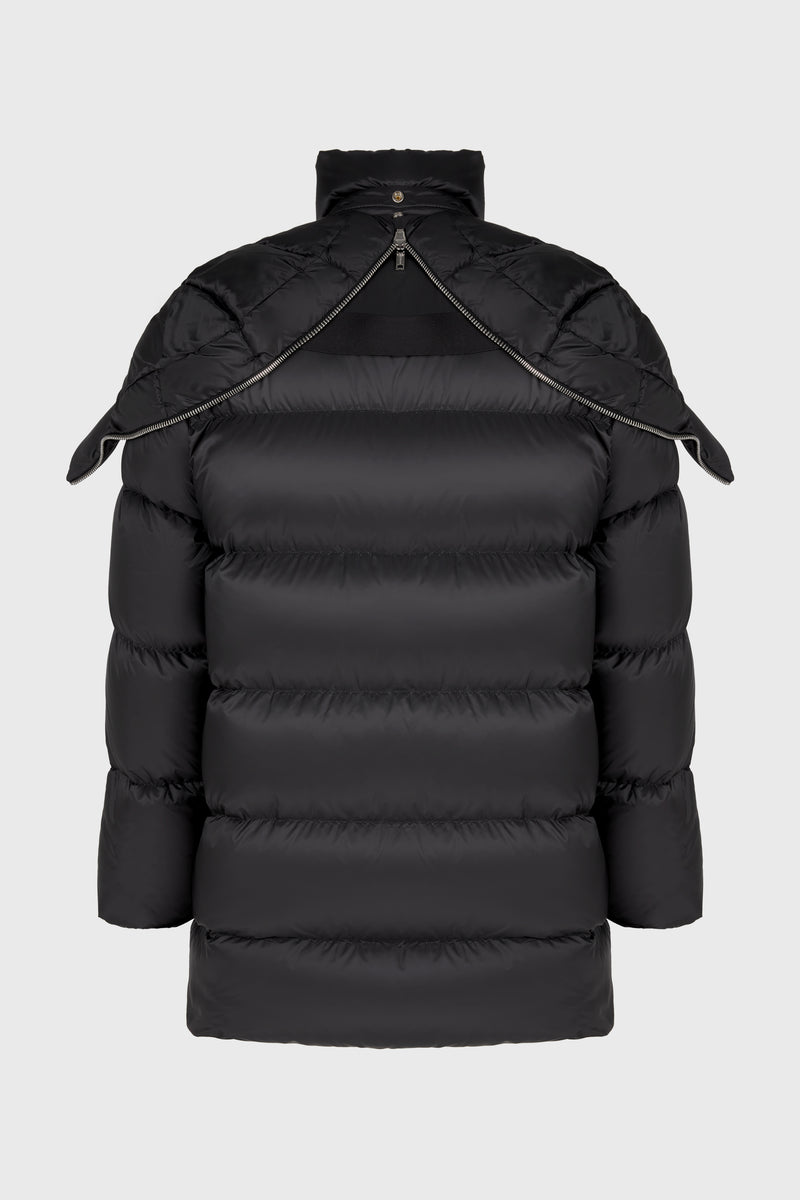 HOODED CYCLOPIC COAT BLACK