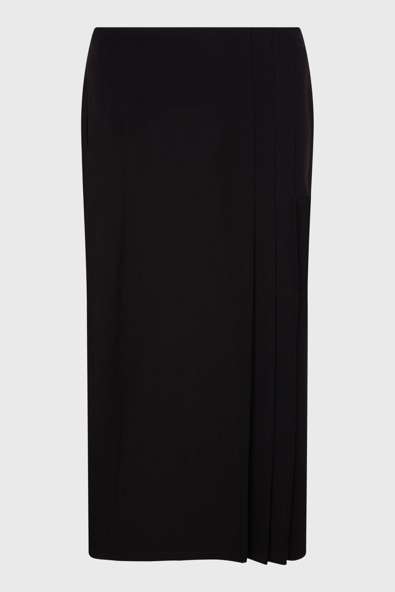 L TUCK DETAIL SLIM SKIRT