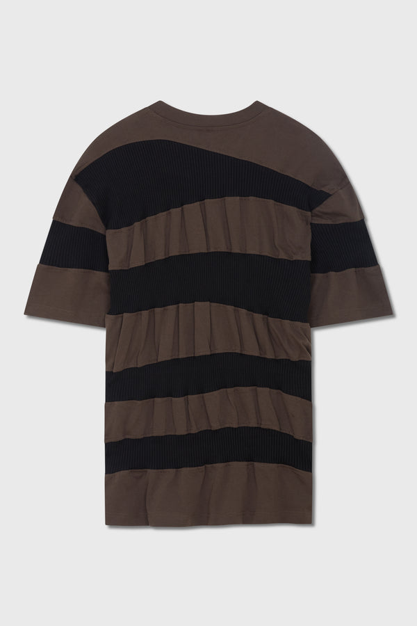 RIB T-SHIRT COCONUT BROWN BLACK