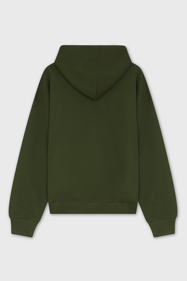 CARIBBEAN WRINKLE HOODIE SEAWEED GREEN