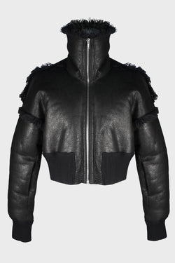 FLIGHT JKT CROPPED BLACK MENS