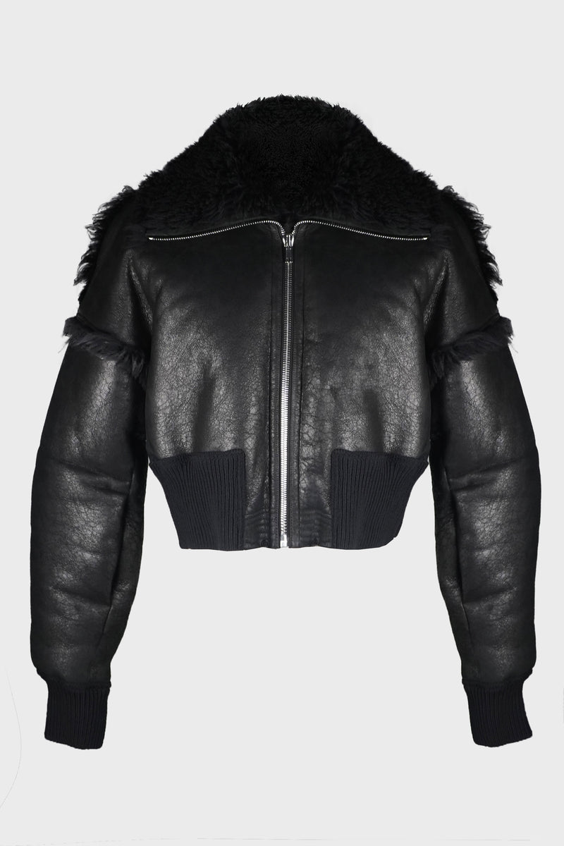 FLIGHT JKT CROPPED BLACK MENS
