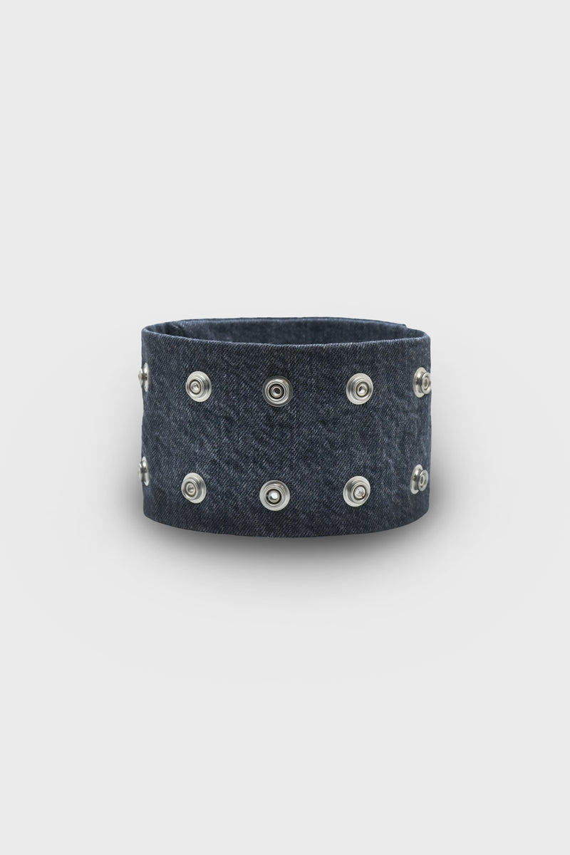STROBE NECK BAND WASHED GREY