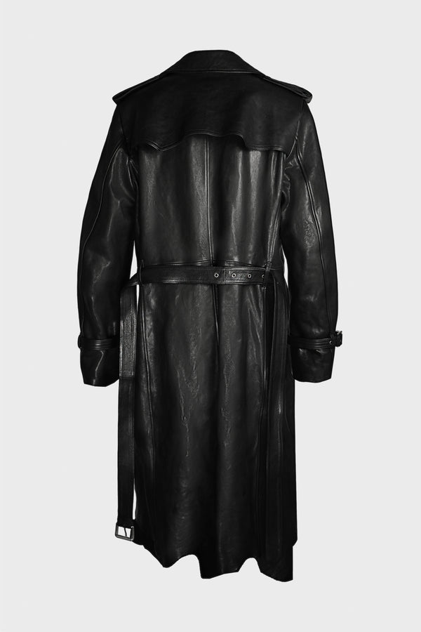 FLUPKE FITTED DOUBLE BREASTED COAT WITH RAW EDGES