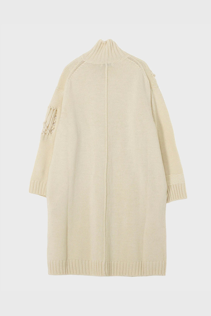MACRAME D CARDIGAN OFF WHITE