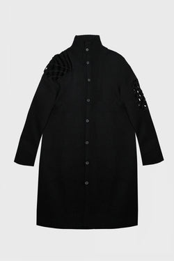 MACRAME D CARDIGAN BLACK