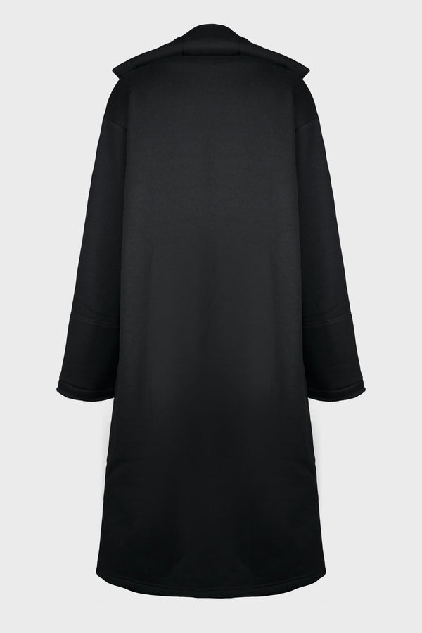 PADDED LONG DESIGNED COLLAR COAT