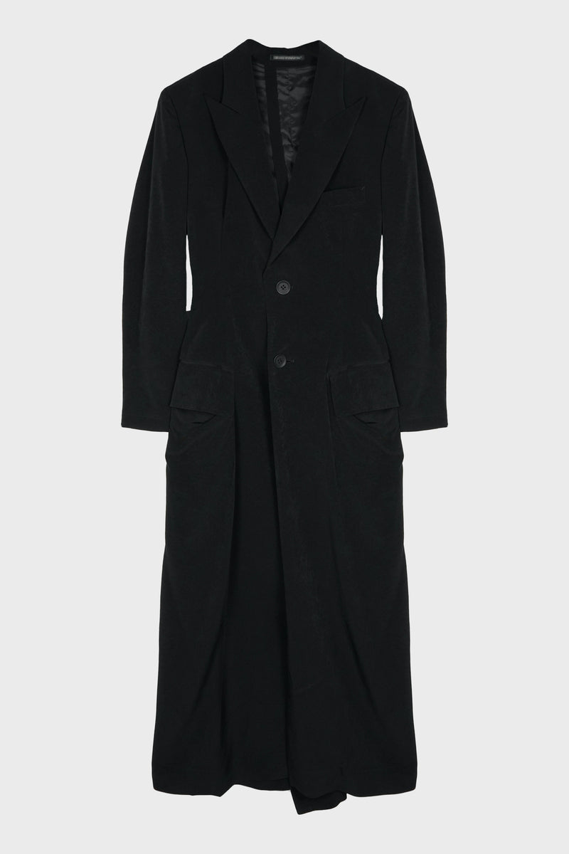 BACK LACE UP LONG COAT