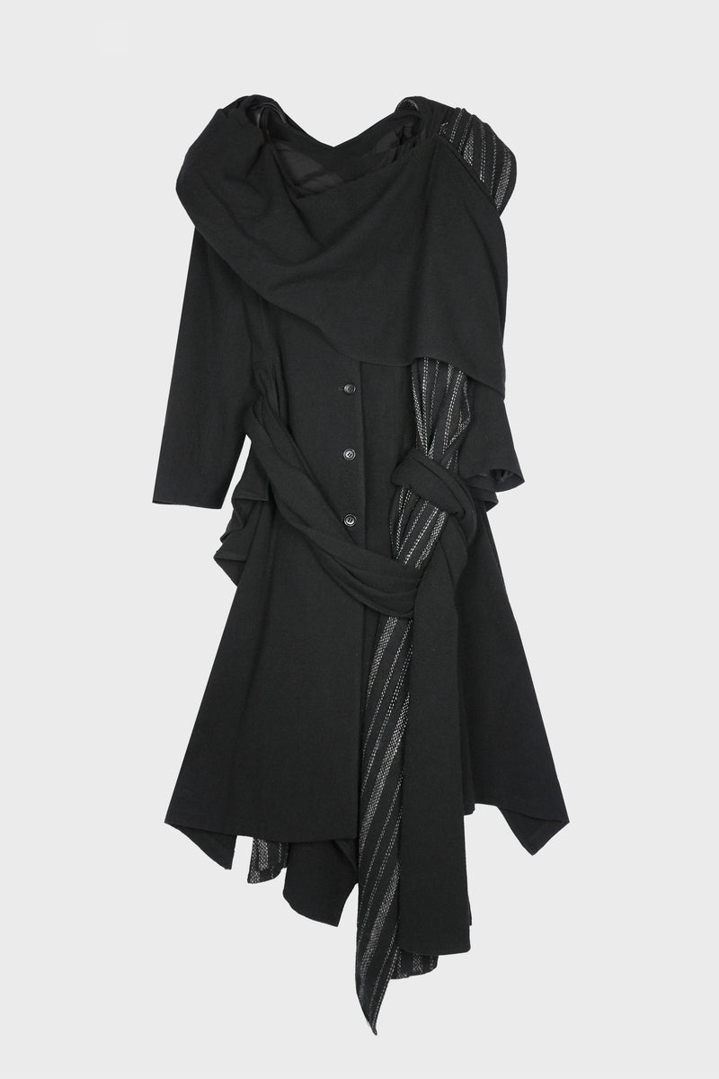 DRAPED TWIST COAT