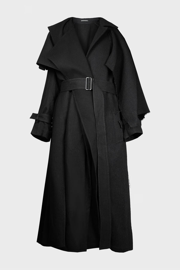L DRAPED COAT