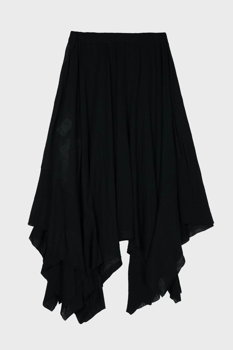 DRAPED HEM SKIRT