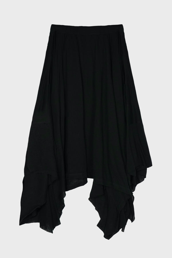 DRAPED HEM SKIRT