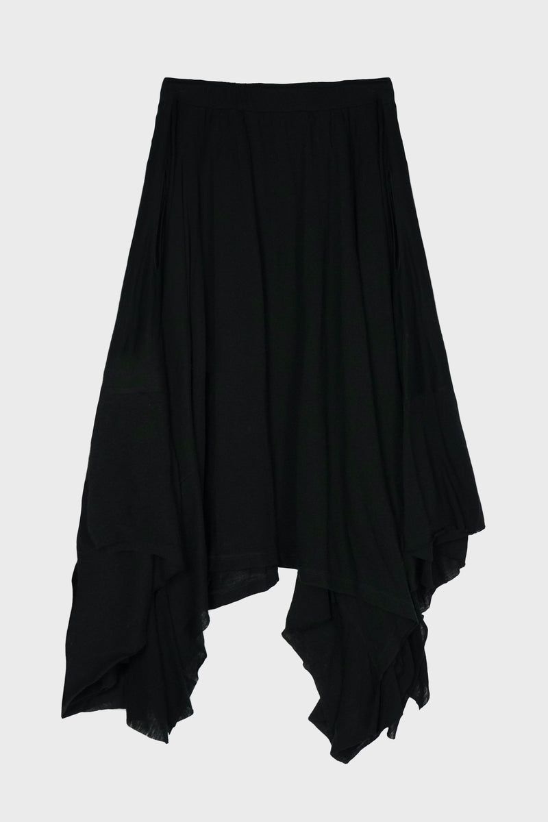 DRAPED HEM SKIRT