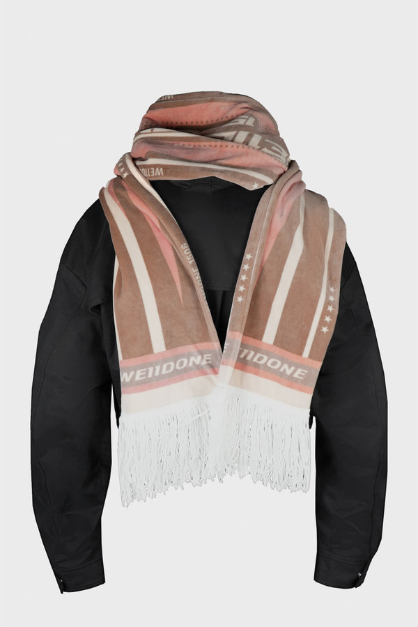 BLACK MENS SPORTY SCARF HARRINGTON JACKET
