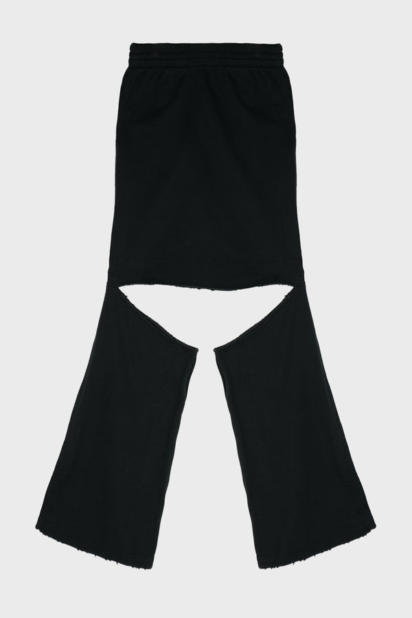 BLACK WOMENS JERSEY SKIRT JOGGER