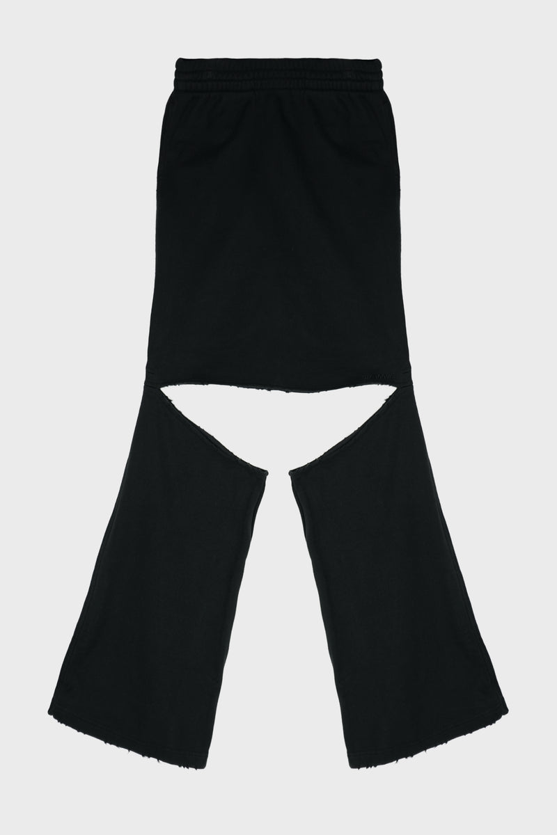 BLACK WOMENS JERSEY SKIRT JOGGER