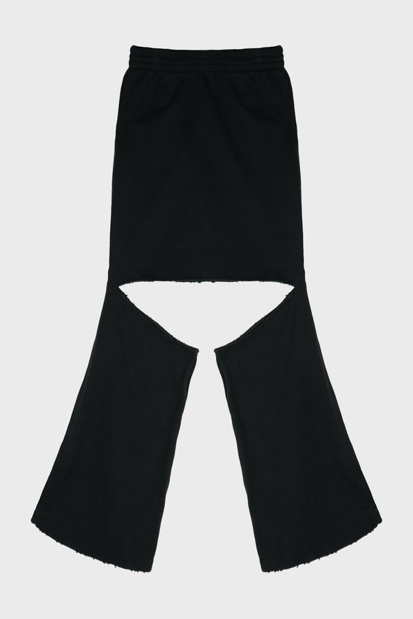 BLACK WOMENS JERSEY SKIRT JOGGER