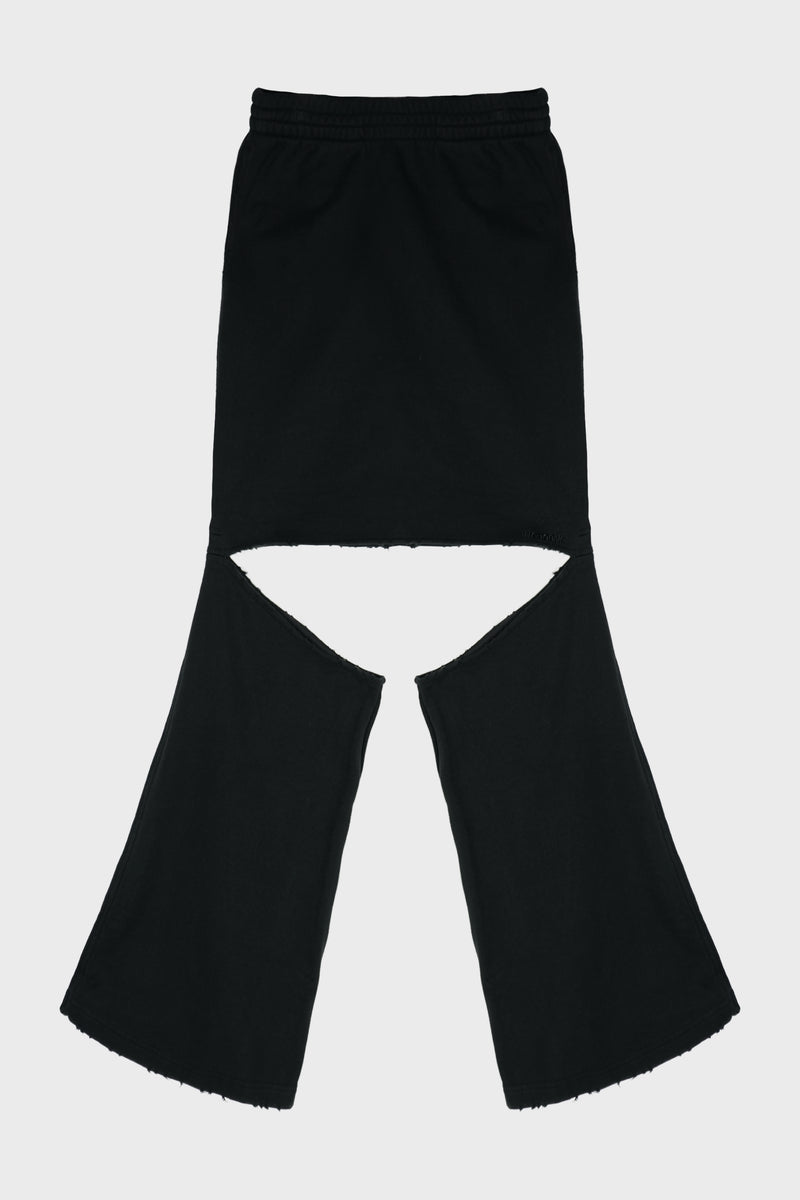 BLACK WOMENS JERSEY SKIRT JOGGER
