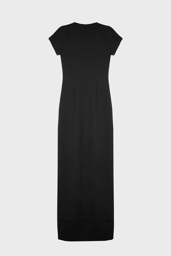 SHORT SLEEVE DRESS WITH HIGH SLITS
