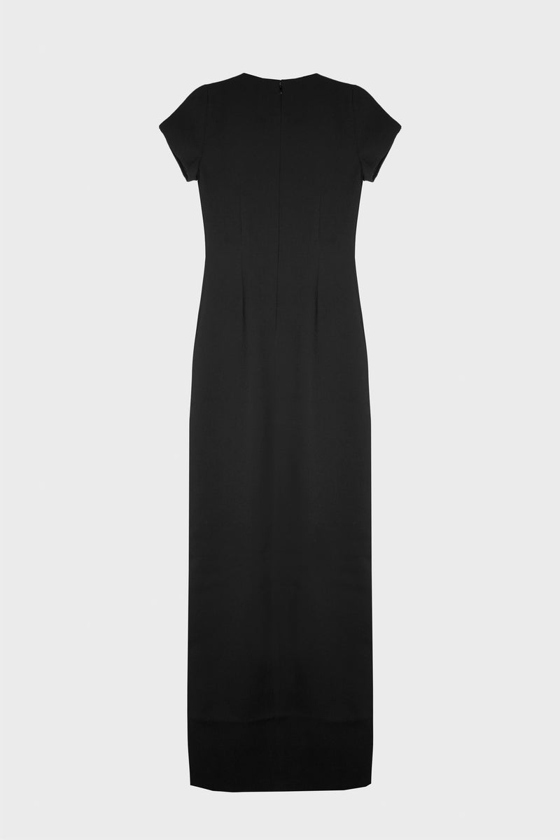 SHORT SLEEVE DRESS WITH HIGH SLITS