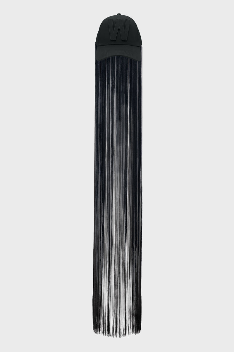 W-CAP + FRINGES BLACK