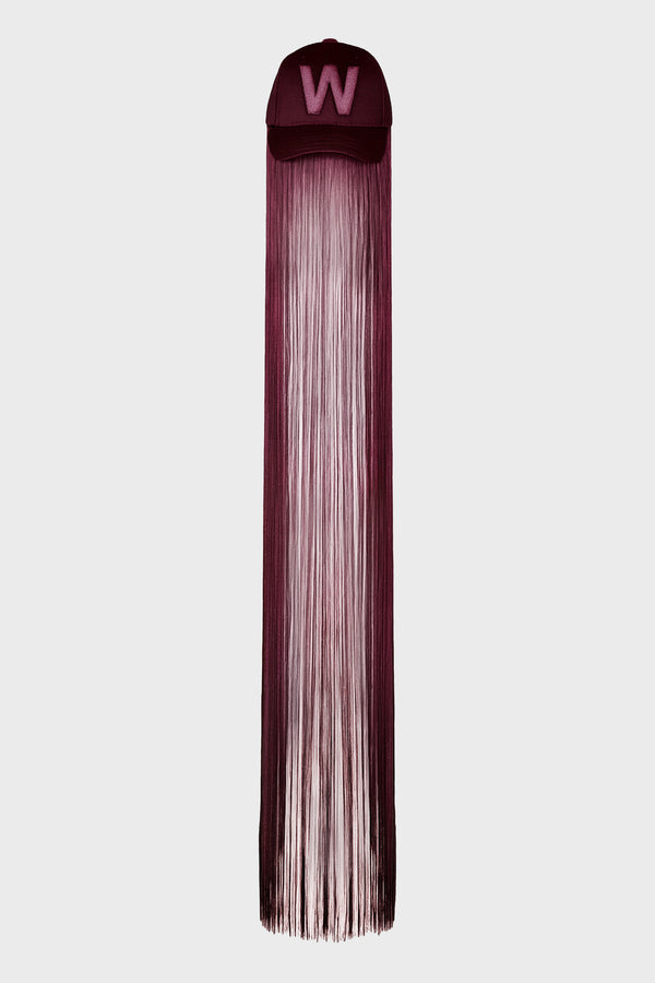 W-CAP + FRINGES BORDEAUX
