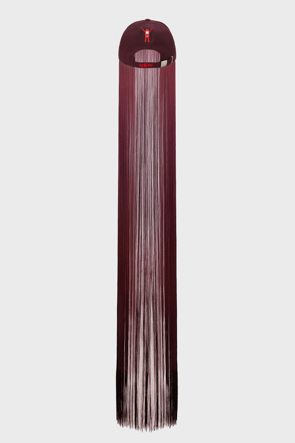 W-CAP + FRINGES BORDEAUX