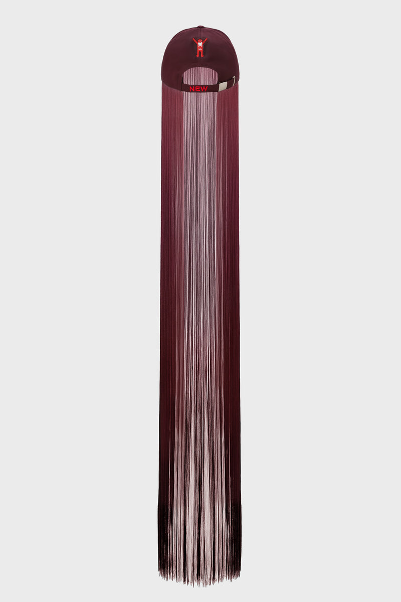 W-CAP + FRINGES BORDEAUX