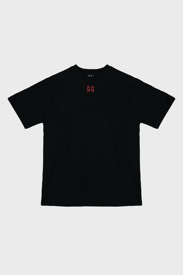 TEE BLACK + DRIP RISK RED
