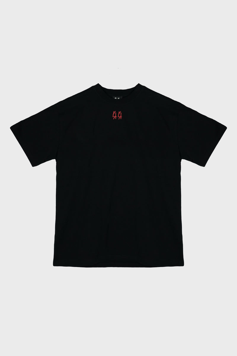 TEE BLACK + DRIP RISK RED