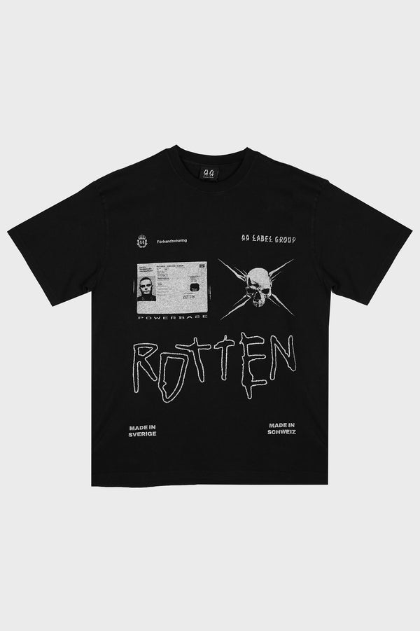 TEE BLACK + COMMISSION DIRTY WHITE