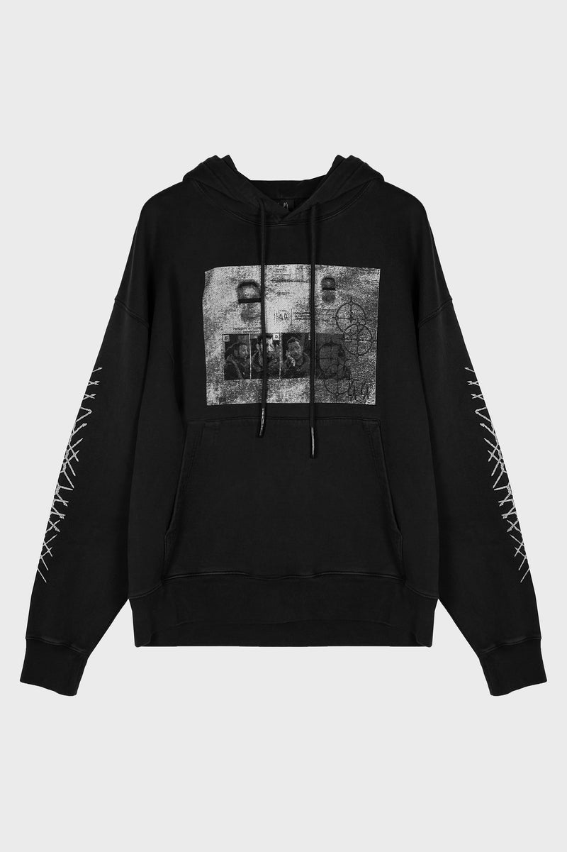 HOODIE FADED BLACK + WANTED DIRTY WHITE