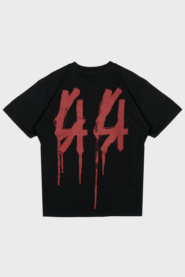 SOCCER TEE BLACK + Y2K RED WHITE