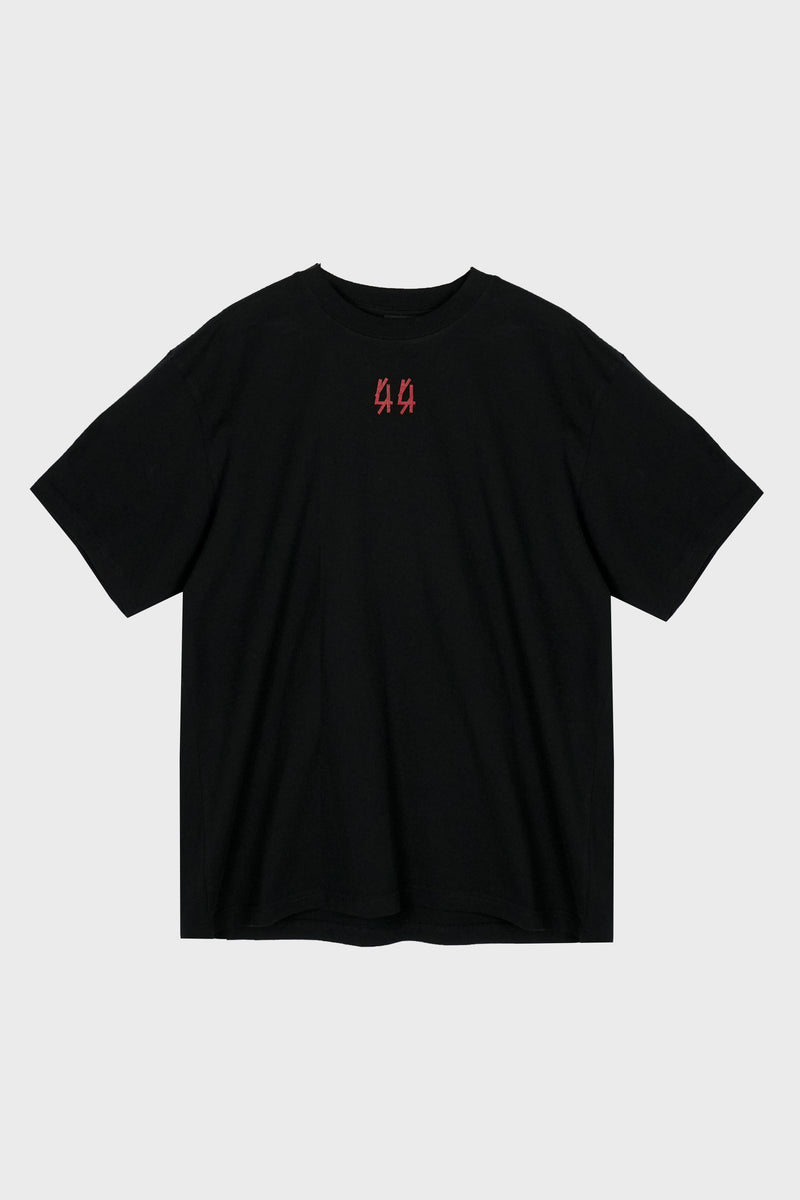 SOCCER TEE BLACK + Y2K RED WHITE