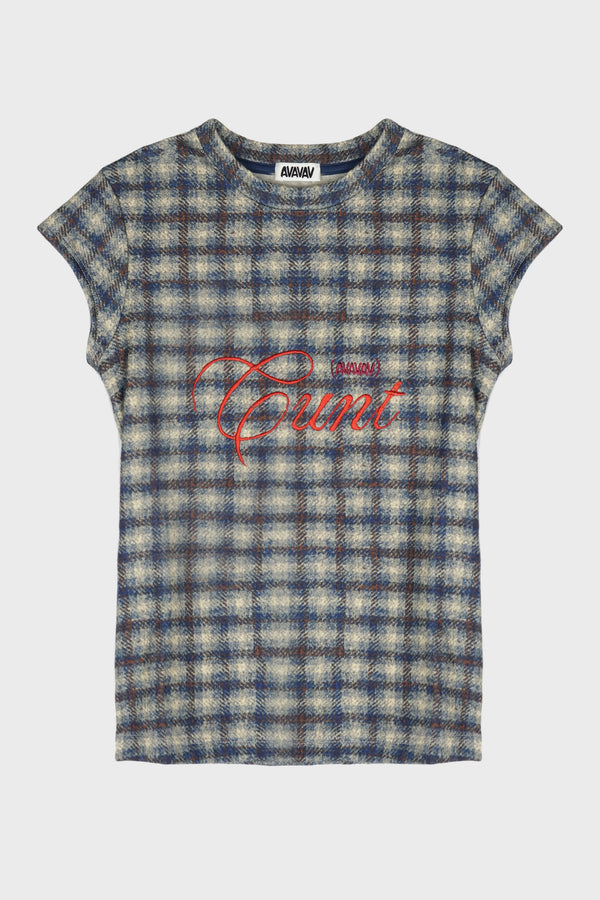 T-SHIRT CHECKED BLUE