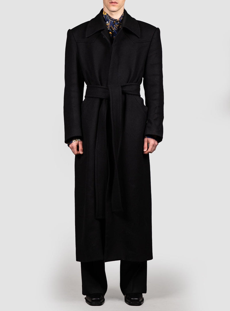 Black thick coat on sale