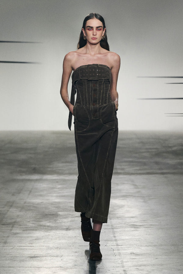 RETRO WASHED BUSTIER DRESS