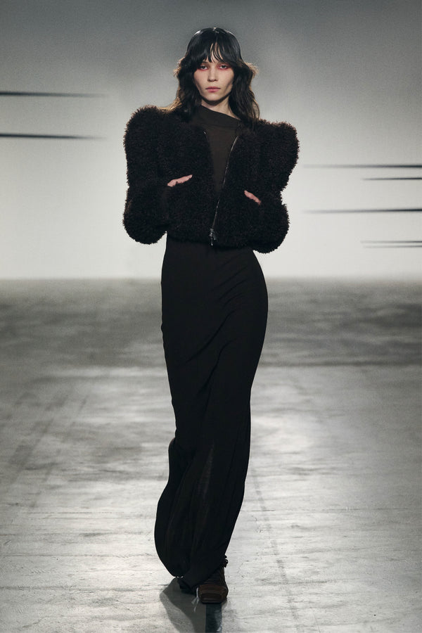 TEDDY GATHERED CROPPED JACKET