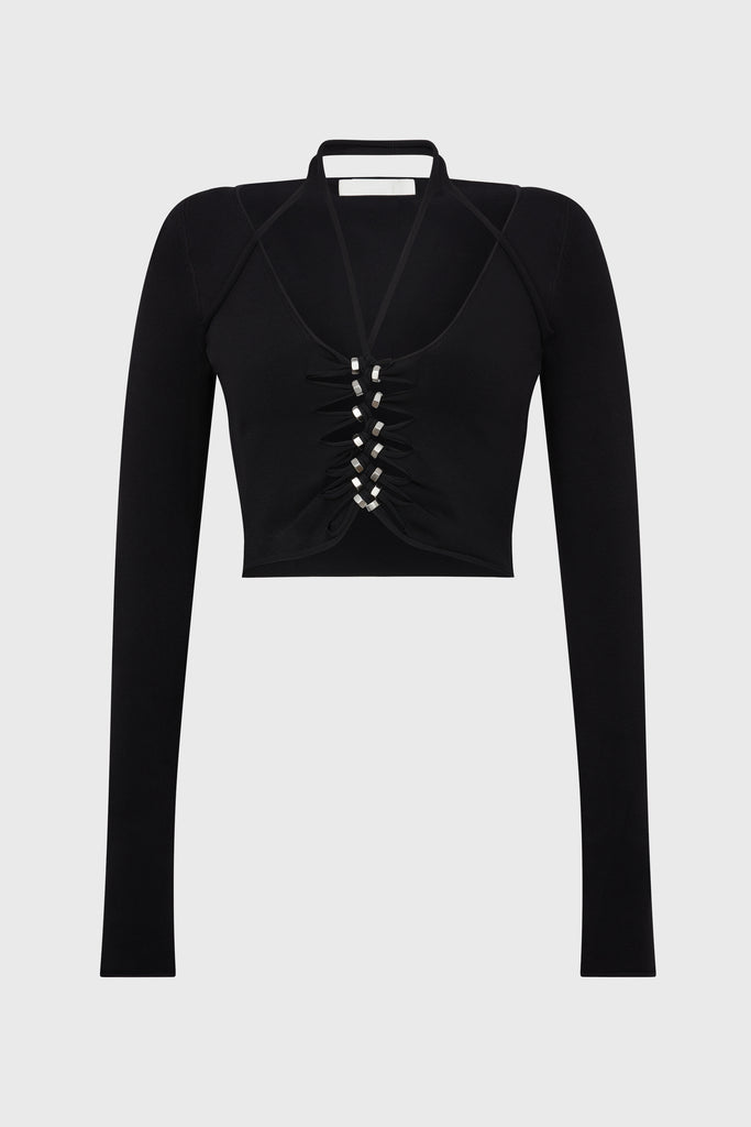 Dion Lee Pierced Stud Tank Top in Black | FWRD